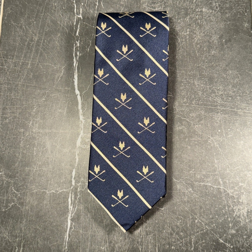 Mens Tie | Peter Millar | Golf Club Silk Necktie Navy Preppy Country Club